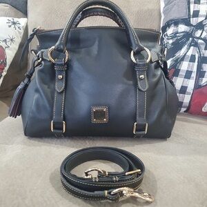 Dooney & Bourke Black calfskin leather satchel made in USA